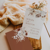 ボホパンパステラコッタ結婚式招待状 招待状