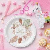 ボホパンパストロピカルドライフラワー ペーパープレート (パーティー)