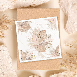 ボホパンパスドライグラス水彩パターン砂漠 スタンダードカクテルナプキン