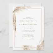 ボホパンパスノパープル結婚式招待状 招待状 (正面)