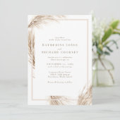 ボホパンパスノパープル結婚式招待状 招待状 (スタンド正面)