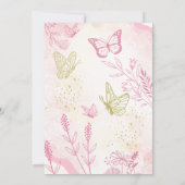 ボホパンパスバタフライグラスベビーシャワーガール 招待状 (裏面)