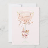 ボホパンパスバラ金ゴールドブルンチバブリーブライダルシャワー 招待状 (裏面)