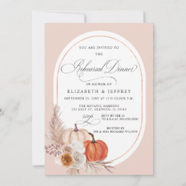 ボホパンパスパンプキンス秋リハーサルディナー 招待状