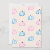 ボホパンパスパンプキンピンクブルージェンダーパーティー 招待状 (裏面)