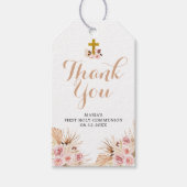 ボホパンパスファースト聖餐式ありがとうラベル ギフトタグ (正面)