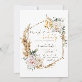 ボホパンパスフラワーズブランチ&バブリーブライダルシャワー 招待状