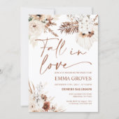 ボホパンパスブライダルシャワー秋インラブ 招待状 (正面)