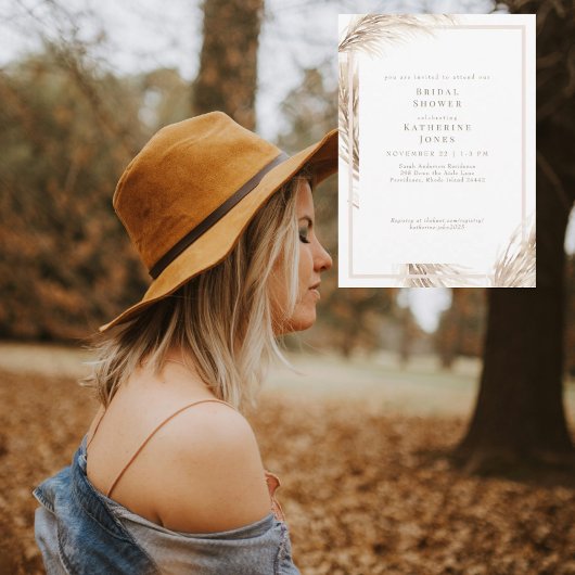 ボホパンパスブライダルシャワー 招待状