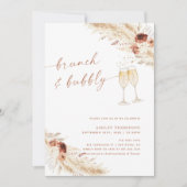 ボホパンパスブランチ&バブリーブライダルシャワー 招待状 (正面)