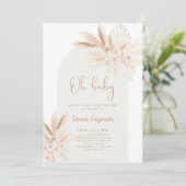 ボホパンパスベビーシャワーガール招待状 招待状 (スタンド正面)