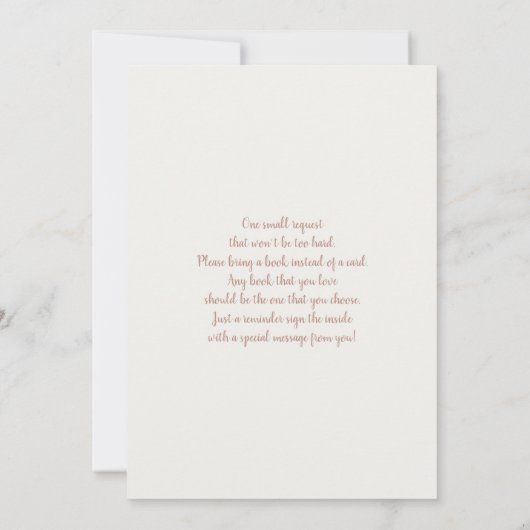 ボホパンパスベビーシャワーガール招待状 招待状 (裏面)