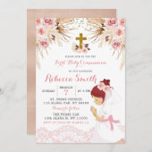 ボホパンパスレッドヘアガールファースト聖餐式 招待状 (正面/裏面)