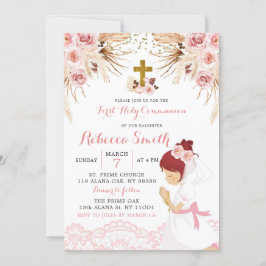 ボホパンパスレッドヘアガールファースト聖餐式 招待状