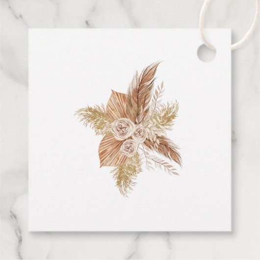 ボホパンパス庭園の結婚式ウェルカムギフトラベル フェイバータグ (裏面)