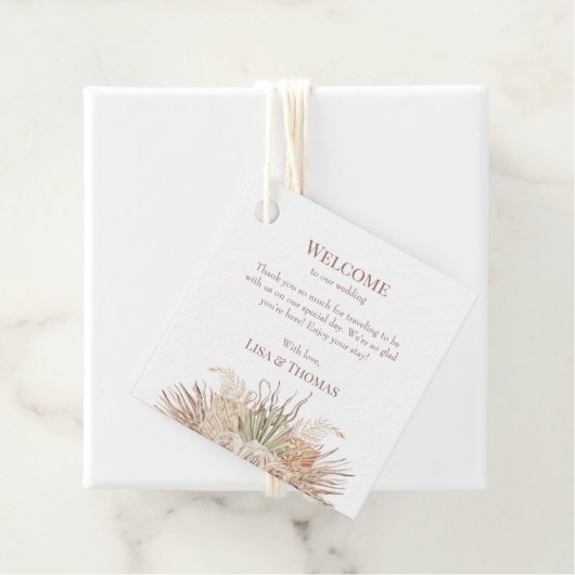 ボホパンパス庭園の結婚式ウェルカムギフトラベル フェイバータグ (インサイチュ)