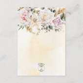 ボホパンパス&ピンクローズクリーム披露宴結婚ズ エンクロージャーカード (裏面)