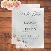 ボホパンパス&ピンクローズグリーン結婚ズ セーブザデート