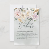 ボホパンパス&ピンクローズグリーン詳細カード 出欠カード (正面)