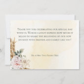 ボホパンパス&ピンクローゼクリームズ結婚ーズ サンキューカード (裏面)