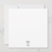 ボホパンパス&ピンクローゼススクエアホワイト結婚ズ 招待状 (裏面)