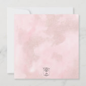 ボホパンパス&ピンクローゼススクエア結婚ズ 招待状 (裏面)