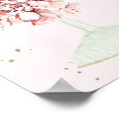 ボホパンパバラ金ゴールドガラスブライダルシャワー歓迎 ポスター (角)