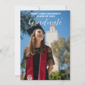 ボホパンパパーソナライズされたスグラス卒業式パーティー 招待状 (裏面)