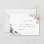 ボホパンパフローラおむつラッフルベビーシャワー ノートカード (正面)