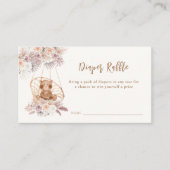 ボホパンパフローラベアおむつラッフルベビーシャワー エンクロージャーカード (正面)