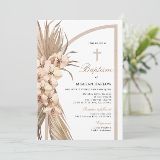 ボホパンパボヘミアンバプティスマお祝い 招待状 (スタンド正面)