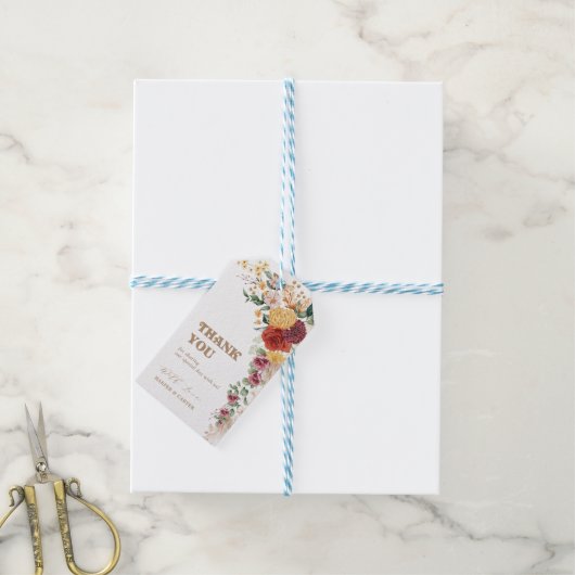 ボホパンパモダンスグラスの花の緑が好き ギフトタグ (より糸付き)