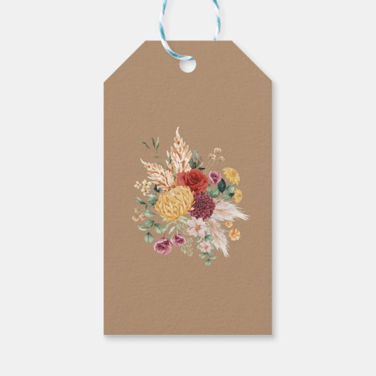 ボホパンパモダンスグラスの花の緑が好き ギフトタグ (裏面)