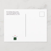 ボホパンパモダンスグラスコットンブライダルシャワー インビテーションポストカード (裏面)