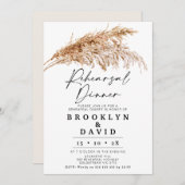 ボホパンパモダンスグラスリハーサルディナー 招待状 (正面/裏面)