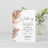 ボホパンパモダンスグラス結婚式招待状 招待状 (スタンド正面)