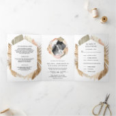 ボホパンパリースドライパーム3 結婚イン1 三つ折り招待状 (内部)