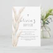 ボホパンパ男女兼用ス《キリスト教》洗礼式や命名式バプテスマ 招待状 (スタンド正面)