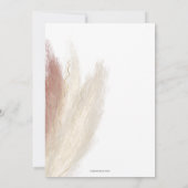 ボホパンパ素朴スグラスオーキッドベイビーシャワー 招待状 (裏面)