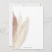 ボホパンパ素朴スグラスオーキッドリハーサルディナー 招待状 (裏面)