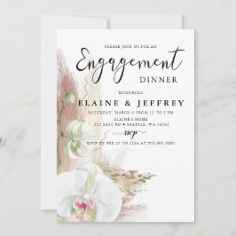 ボホパンパ素朴スグラスオーキッド婚約パーティ 招待状