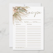 ボホパンパ素朴スグラスフローラ持参レシピカード サンキューカード (正面)