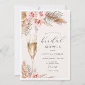 ボホパンパ素朴スグラスブライダルシャワー 招待状 (正面)