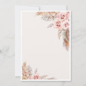 ボホパンパ素朴スグラスブライダルシャワー 招待状 (裏面)