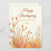 ボホパンパ素朴スグラス感謝祭 シーズンカード (正面/裏面)