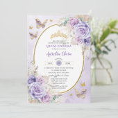 ボホパンパ素朴スパープル薄紫フローラキンセアニラ 招待状 (スタンド正面)