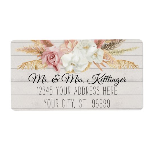 ボホパンパ素朴スパーム赤面フローラグリーナリーウッド ラベル (正面)