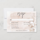 ボホパンパ素朴ス&ドライグラスブーケディナー 出欠カード (正面)