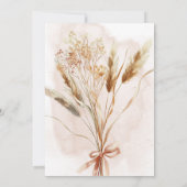 ボホパンパ素朴ス&ドライブーケブライダルルンチョン 招待状 (裏面)