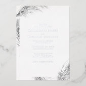 ボホパンパ結婚ス銀 箔招待状 (正面)